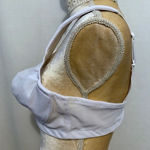 Glamorise NWOT White Unlined Bra Women 38B - Picture 4 of 9